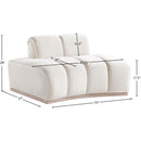 Meridian Jace Cream Velvet Chair IMAGE 7