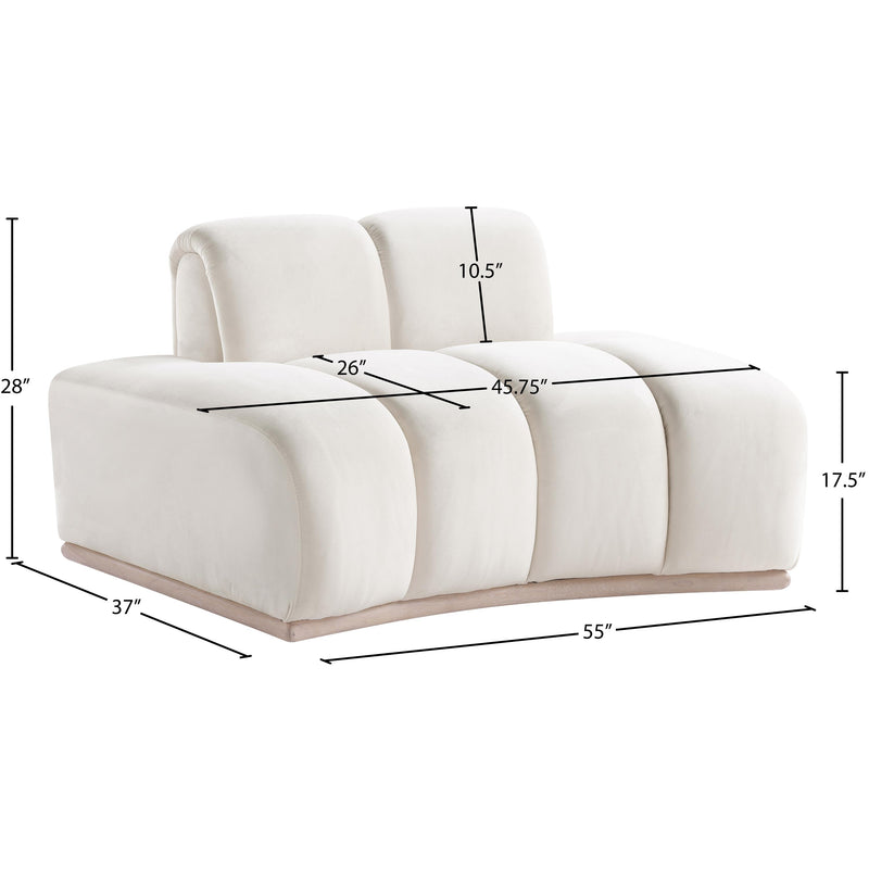 Meridian Jace Cream Velvet Chair IMAGE 7