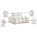 Meridian Jace Cream Velvet Chair IMAGE 8