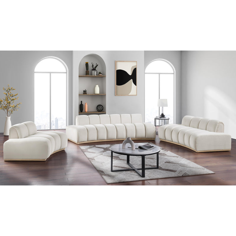 Meridian Jace Cream Velvet Chair IMAGE 9