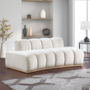 Meridian Jace Cream Velvet Loveseat IMAGE 2