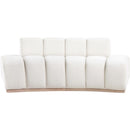 Meridian Jace Cream Velvet Loveseat IMAGE 3