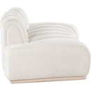 Meridian Jace Cream Velvet Loveseat IMAGE 4
