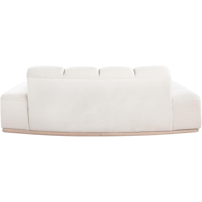 Meridian Jace Cream Velvet Loveseat IMAGE 5