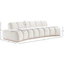 Meridian Jace Cream Velvet Sofa IMAGE 7