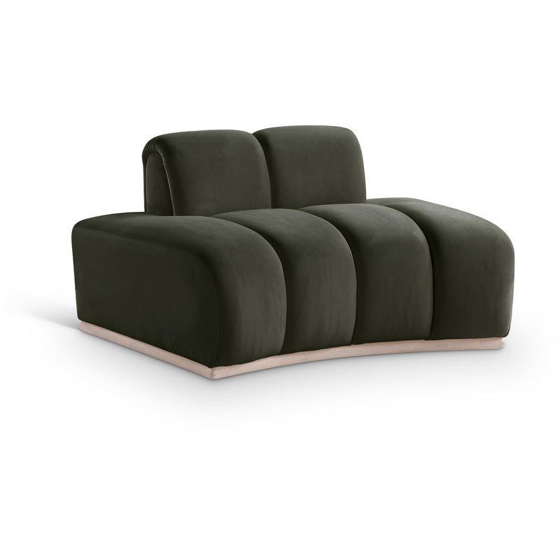 Meridian Jace Green Velvet Chair IMAGE 1