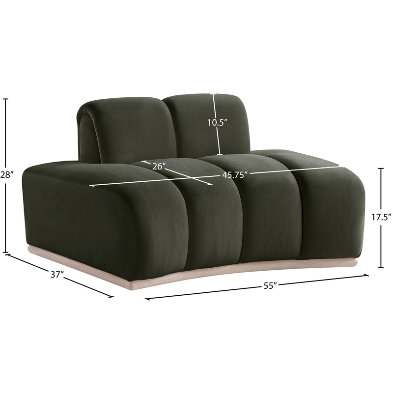 Meridian Jace Green Velvet Chair IMAGE 7