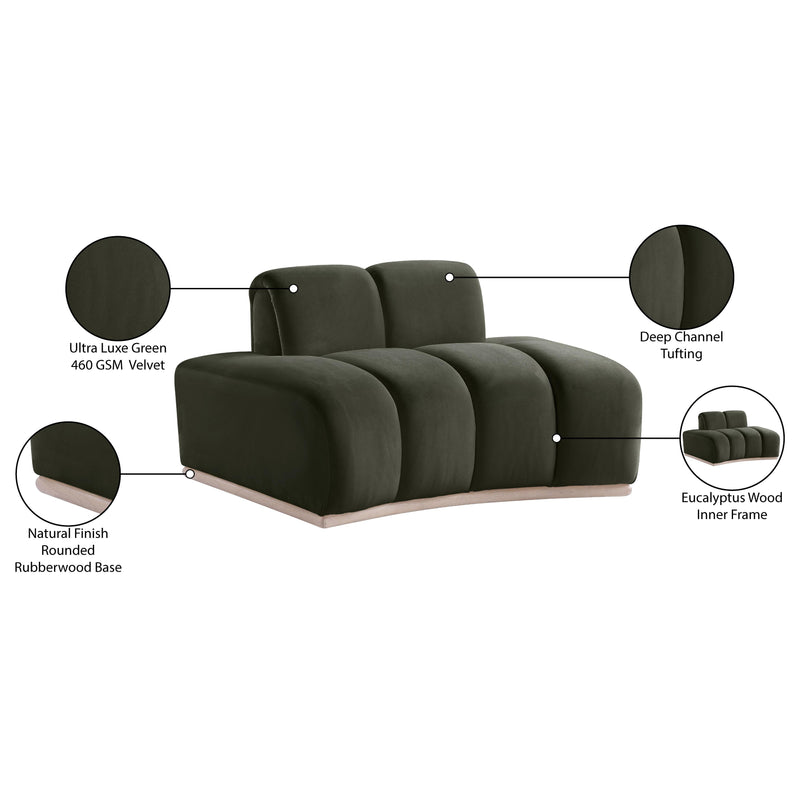 Meridian Jace Green Velvet Chair IMAGE 8