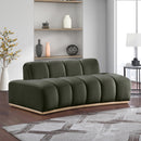 Meridian Jace Green Velvet Loveseat IMAGE 2