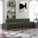 Meridian Jace Green Velvet Sofa IMAGE 2