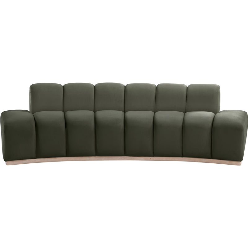 Meridian Jace Green Velvet Sofa IMAGE 3