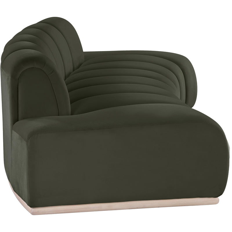 Meridian Jace Green Velvet Sofa IMAGE 4