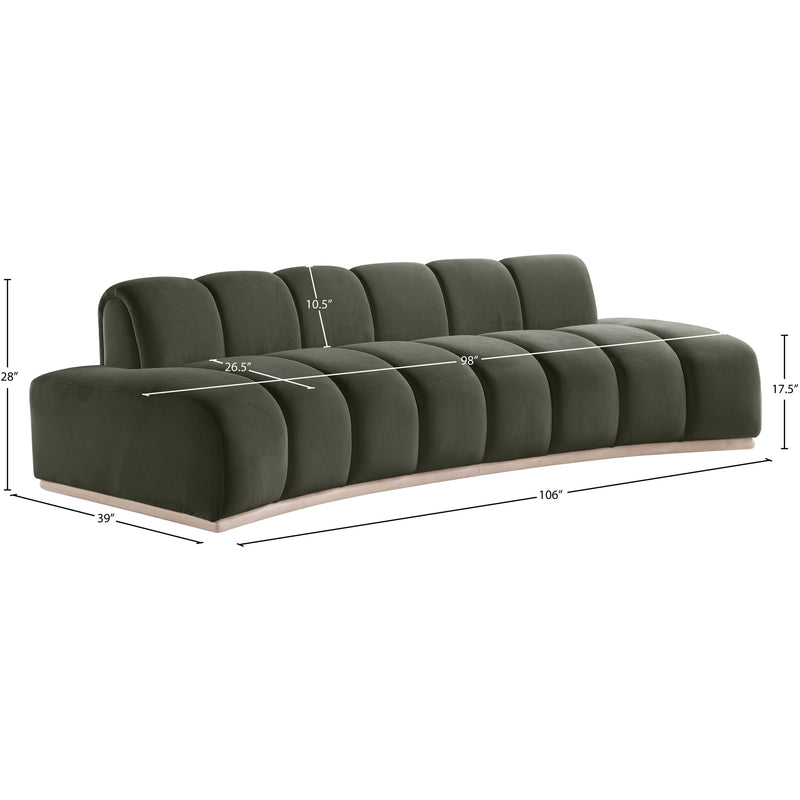 Meridian Jace Green Velvet Sofa IMAGE 7