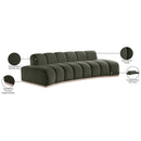 Meridian Jace Green Velvet Sofa IMAGE 8