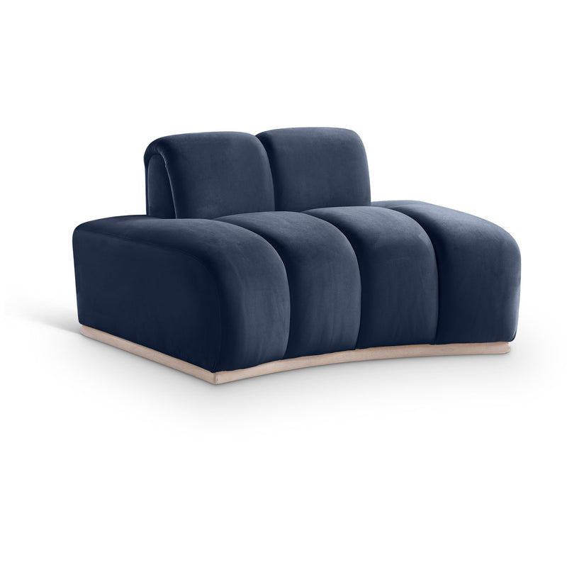 Meridian Jace Navy Velvet Chair IMAGE 1
