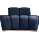 Meridian Jace Navy Velvet Chair IMAGE 3