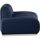 Meridian Jace Navy Velvet Chair IMAGE 4