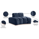 Meridian Jace Navy Velvet Chair IMAGE 8