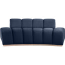 Meridian Jace Navy Velvet Loveseat IMAGE 3