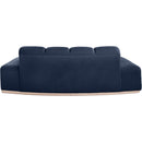 Meridian Jace Navy Velvet Loveseat IMAGE 5