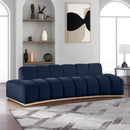 Meridian Jace Navy Velvet Sofa IMAGE 2