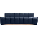 Meridian Jace Navy Velvet Sofa IMAGE 3