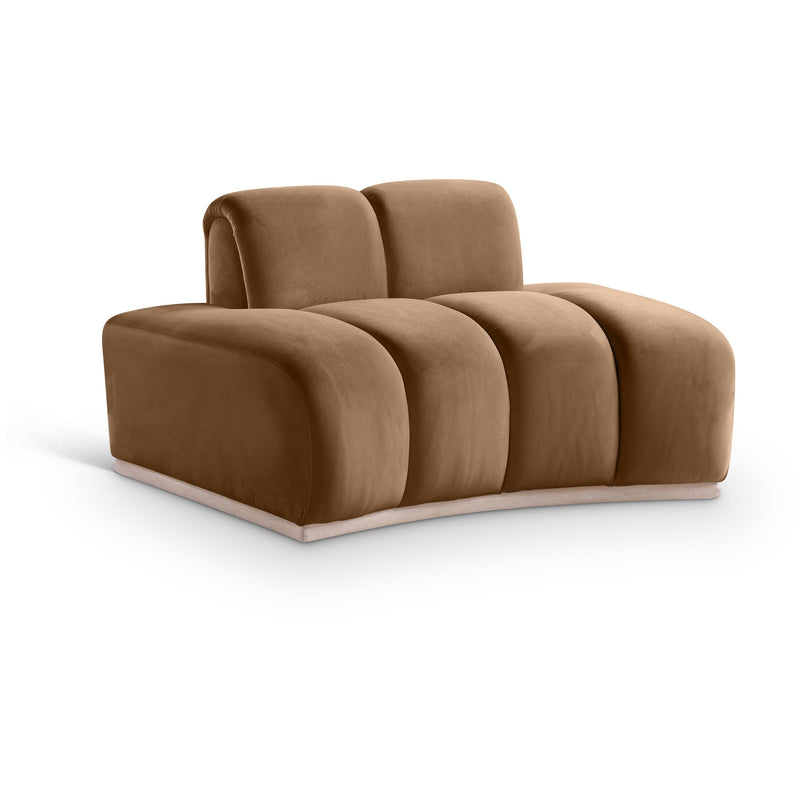 Meridian Jace Saddle Velvet Chair IMAGE 1