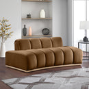 Meridian Jace Saddle Velvet Loveseat IMAGE 2
