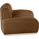 Meridian Jace Saddle Velvet Loveseat IMAGE 4