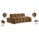 Meridian Jace Saddle Velvet Loveseat IMAGE 8