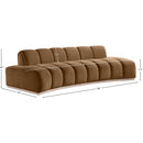 Meridian Jace Saddle Velvet Sofa IMAGE 7
