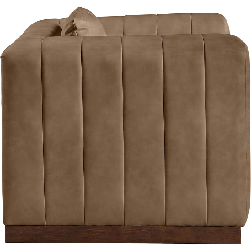 Meridian Mallina Brown Vegan Leather Chair IMAGE 5