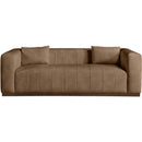 Meridian Mallina Brown Vegan Leather Sofa IMAGE 4
