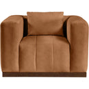 Meridian Mallina Cognac Vegan Leather Chair IMAGE 4