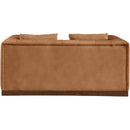 Meridian Mallina Cognac Vegan Leather Loveseat IMAGE 3