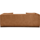 Meridian Mallina Cognac Vegan Leather Sofa IMAGE 3