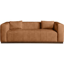 Meridian Mallina Cognac Vegan Leather Sofa IMAGE 4