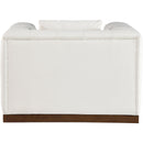 Meridian Mallina Cream Vegan Leather Chair IMAGE 5