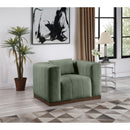 Meridian Mallina Green Vegan Leather Chair IMAGE 2