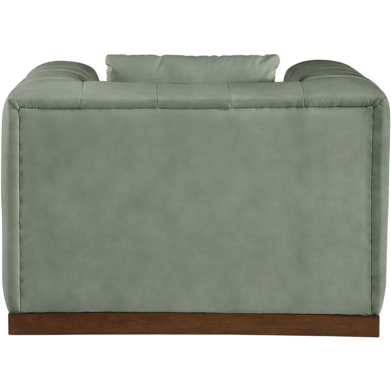 Meridian Mallina Green Vegan Leather Chair IMAGE 3