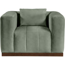 Meridian Mallina Green Vegan Leather Chair IMAGE 4