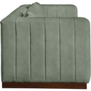 Meridian Mallina Green Vegan Leather Sofa IMAGE 5