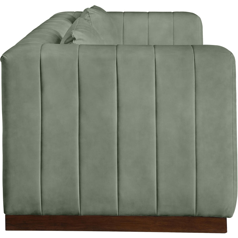 Meridian Mallina Green Vegan Leather Sofa IMAGE 5
