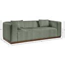 Meridian Mallina Green Vegan Leather Sofa IMAGE 7