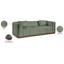 Meridian Mallina Green Vegan Leather Sofa IMAGE 8