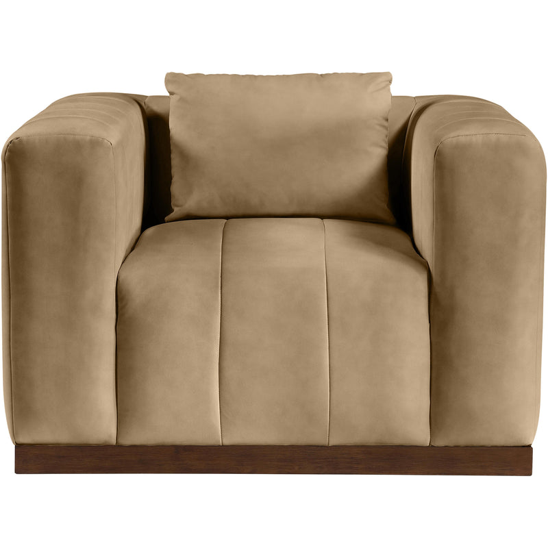 Meridian Mallina Tan Vegan Leather Chair IMAGE 4