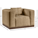 Meridian Mallina Tan Vegan Leather Chair IMAGE 7