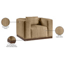 Meridian Mallina Tan Vegan Leather Chair IMAGE 8