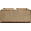 Meridian Mallina Tan Vegan Leather Loveseat IMAGE 3