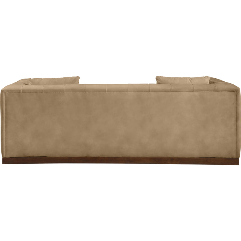 Meridian Mallina Tan Vegan Leather Sofa IMAGE 3